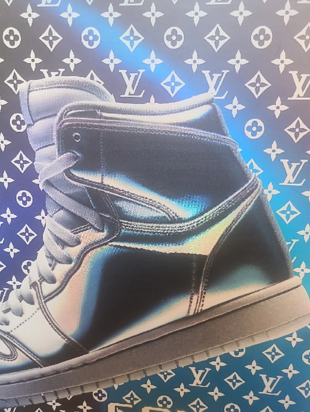 Louis Vuitton Framed Wall Art LV Canvas Painting Picture Jordan Sneaker
